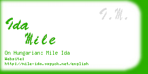 ida mile business card